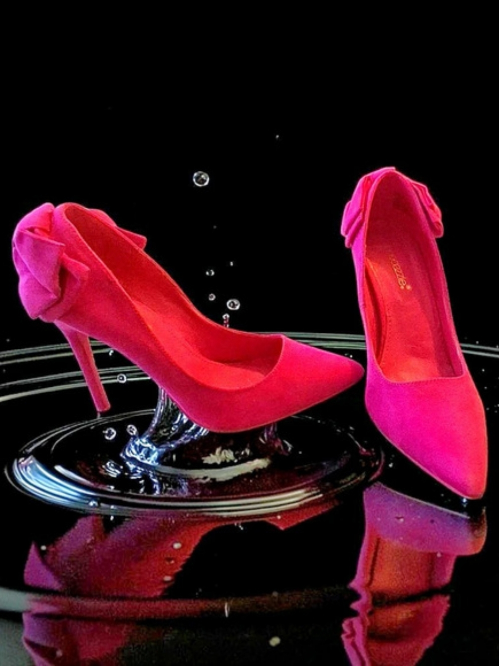 ShoeDazzle Pink Bow Pointed-Toe Heels Women's Shoes Size 8 Sexy Cute Feminine